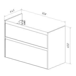 Тумба под раковину Lemark Combi LM03C100T 100 см белый глянец